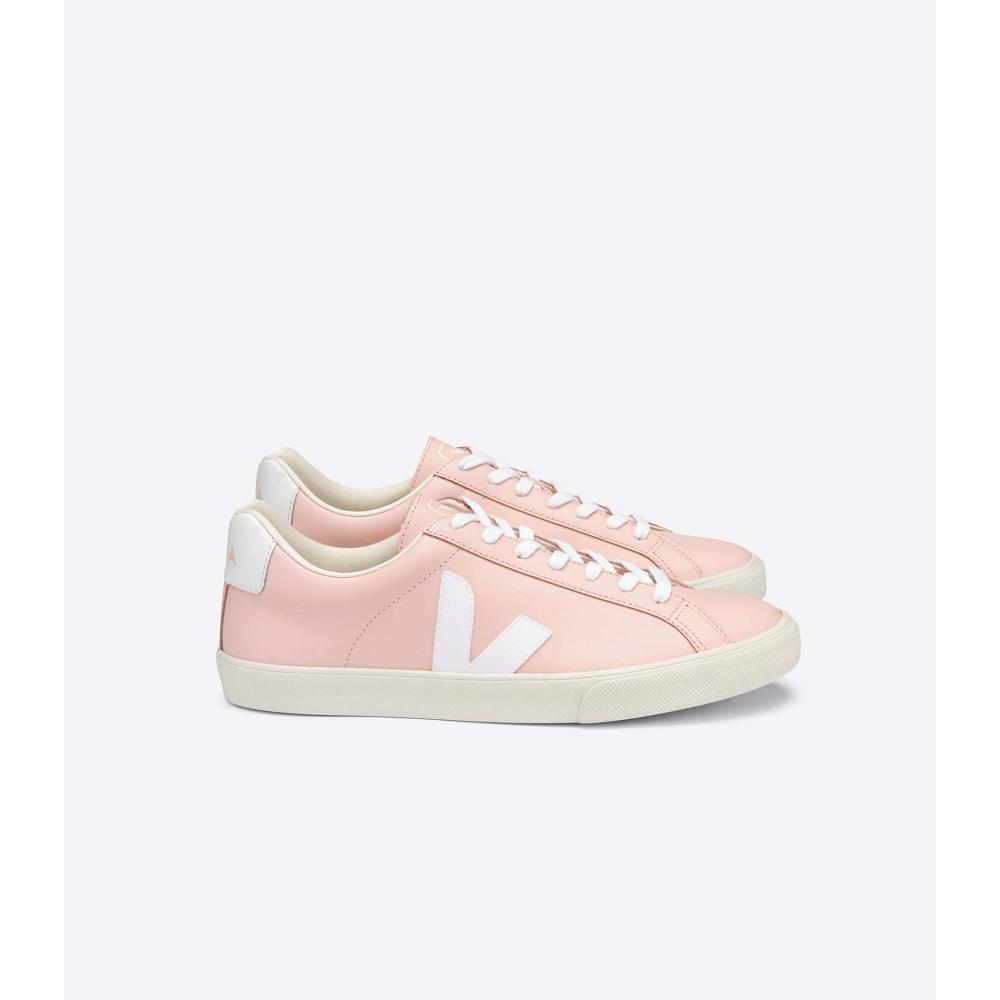 Pink Women\'s Veja ESPLAR LEATHER Sneakers | AU 615CTV